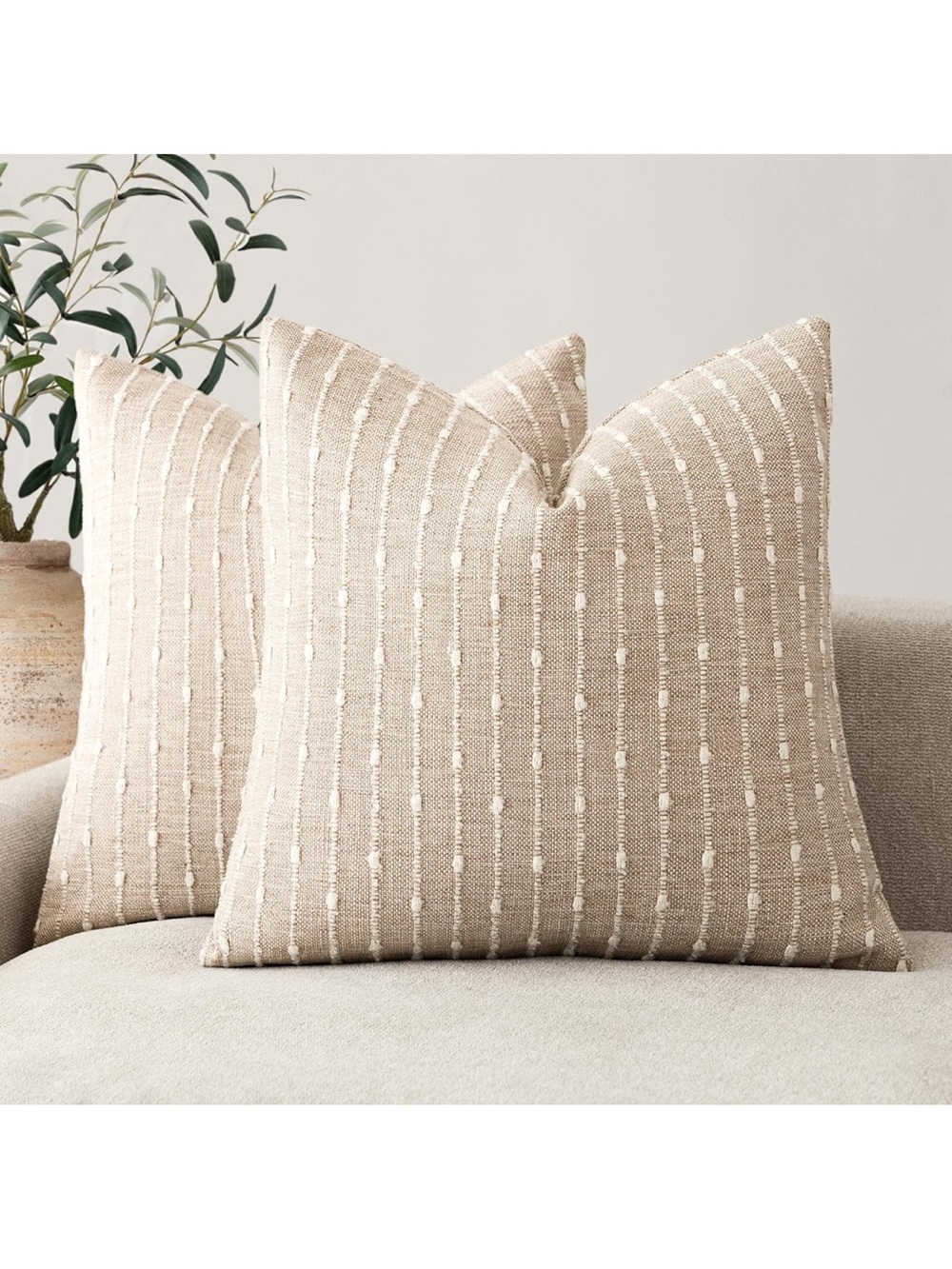 Decorative Jacquard Boucle Throw Pillow Covers Accent Texture 18x18.2277/bb8-1